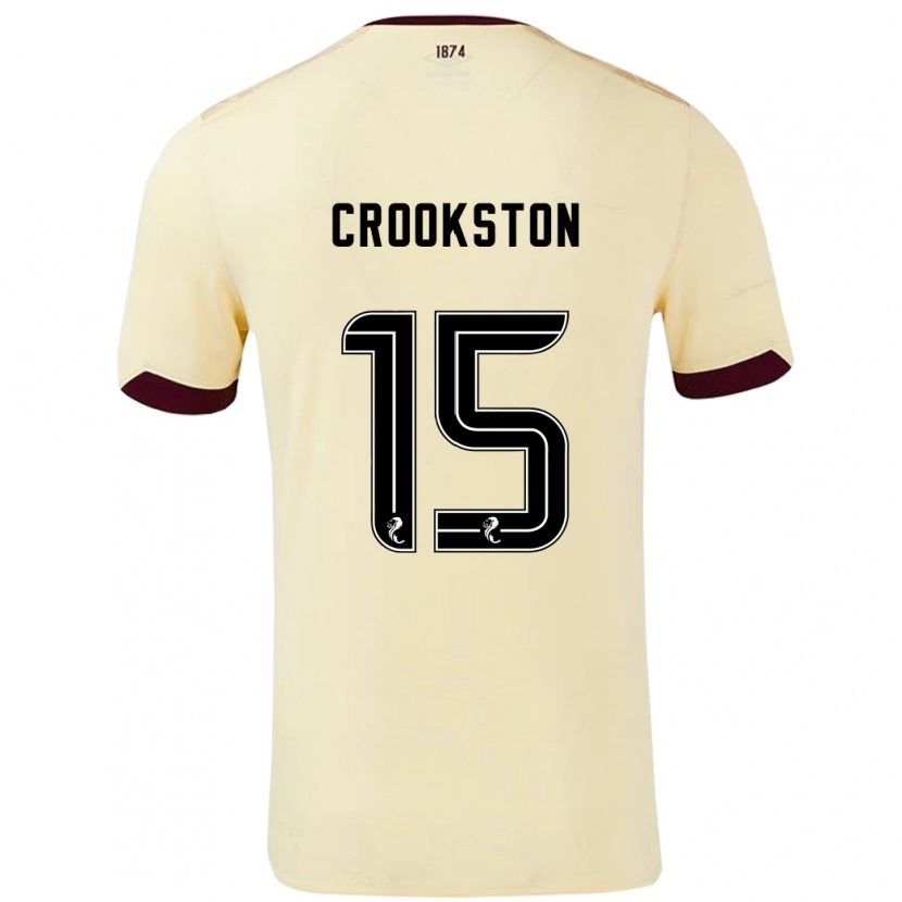 Danxen Män Gregor Crookston #15 Grädde Bourgogne Bortatröja Matchtröjor 2024/25 Tröjor T-Tröja