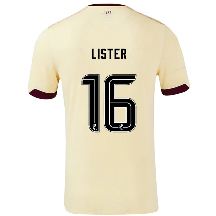 Danxen Män Henry Lister #16 Grädde Bourgogne Bortatröja Matchtröjor 2024/25 Tröjor T-Tröja
