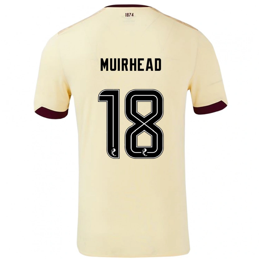 Danxen Män Owen Muirhead #18 Grädde Bourgogne Bortatröja Matchtröjor 2024/25 Tröjor T-Tröja