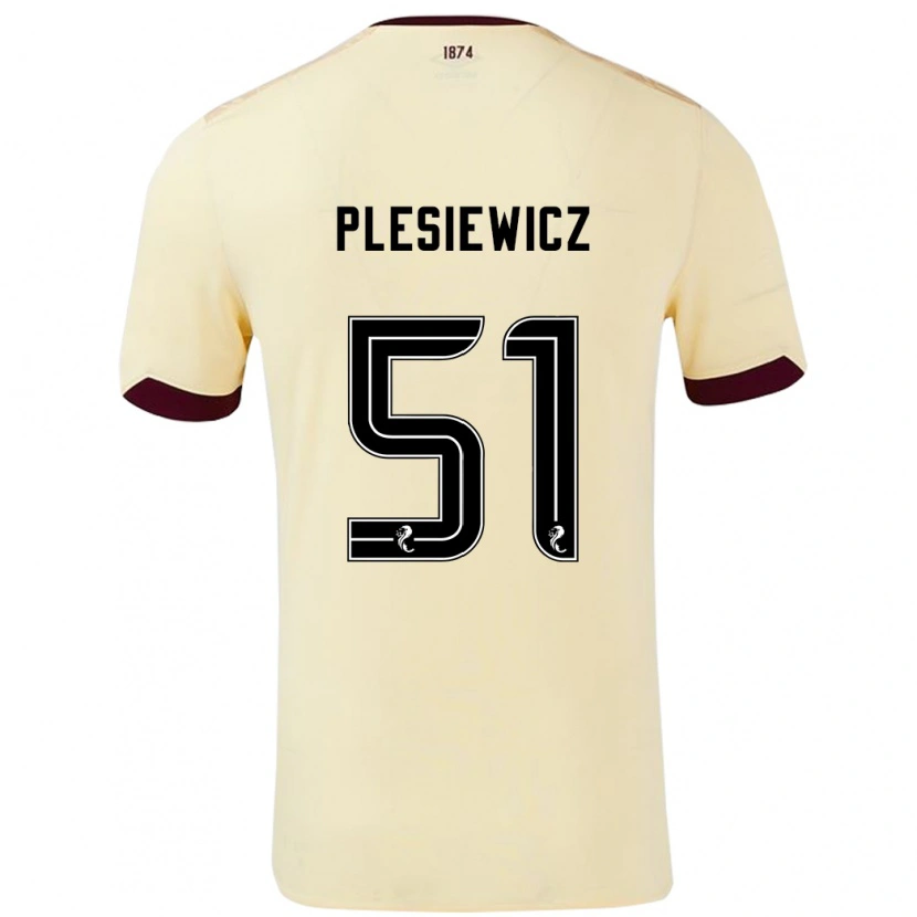 Danxen Män Szymon Plesiewicz #51 Grädde Bourgogne Bortatröja Matchtröjor 2024/25 Tröjor T-Tröja