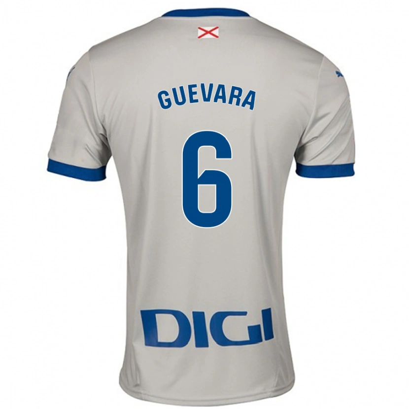 Danxen Män Ander Guevara #6 Ljusgrå Bortatröja Matchtröjor 2024/25 Tröjor T-Tröja