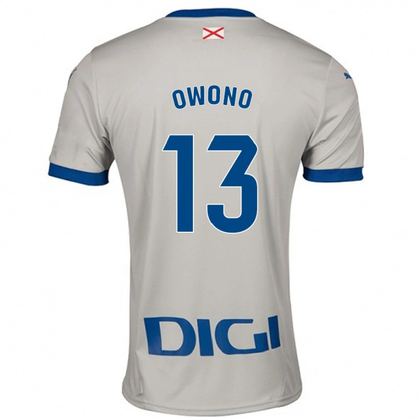 Danxen Män Jesús Owono #13 Ljusgrå Bortatröja Matchtröjor 2024/25 Tröjor T-Tröja