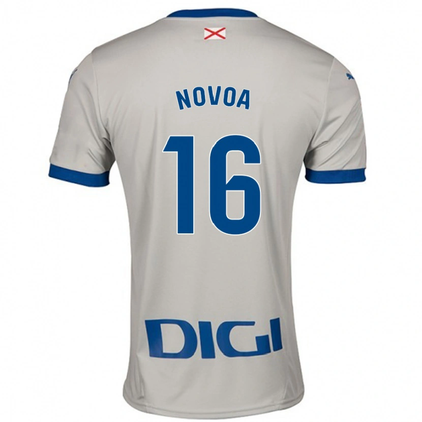 Danxen Män Hugo Novoa #16 Ljusgrå Bortatröja Matchtröjor 2024/25 Tröjor T-Tröja