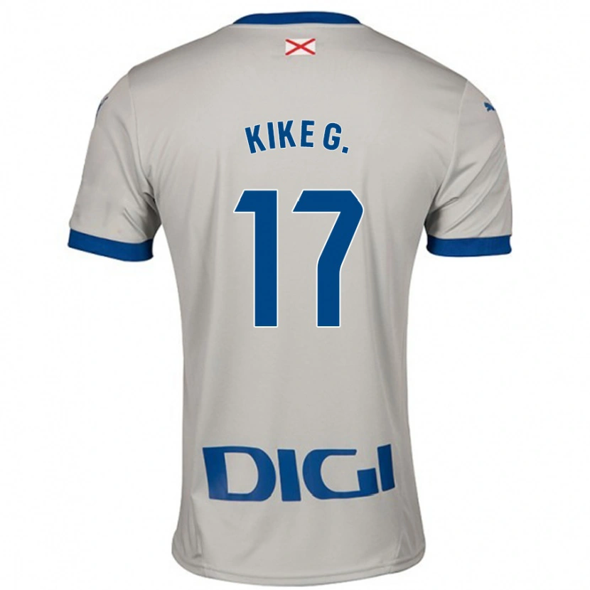 Danxen Män Kike García #17 Ljusgrå Bortatröja Matchtröjor 2024/25 Tröjor T-Tröja