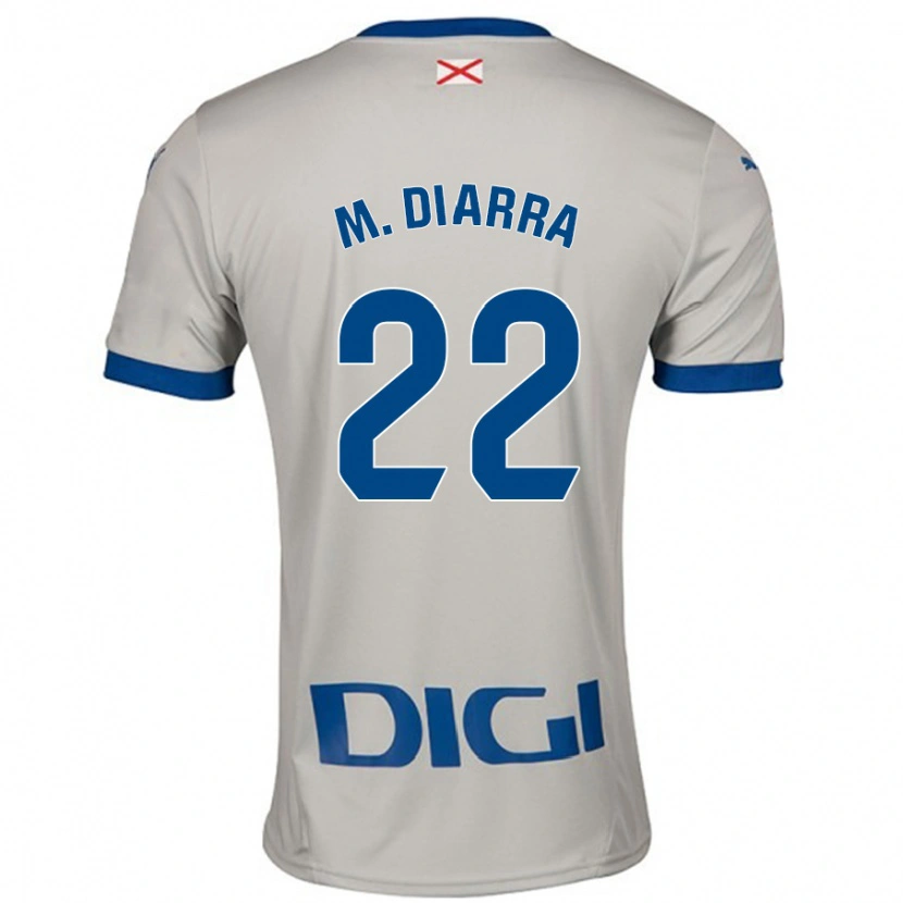 Danxen Män Moussa Diarra #22 Ljusgrå Bortatröja Matchtröjor 2024/25 Tröjor T-Tröja