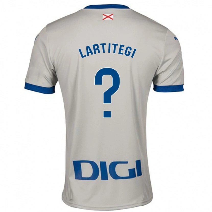 Danxen Män Julen Lartitegi #0 Ljusgrå Bortatröja Matchtröjor 2024/25 Tröjor T-Tröja