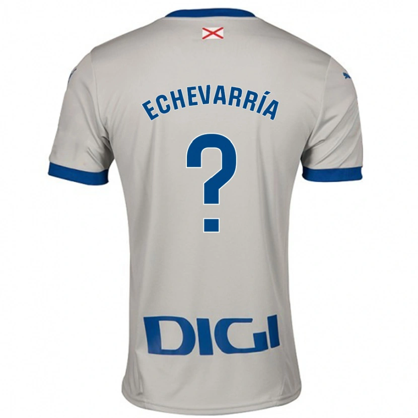 Danxen Män Iker Echevarría #0 Ljusgrå Bortatröja Matchtröjor 2024/25 Tröjor T-Tröja
