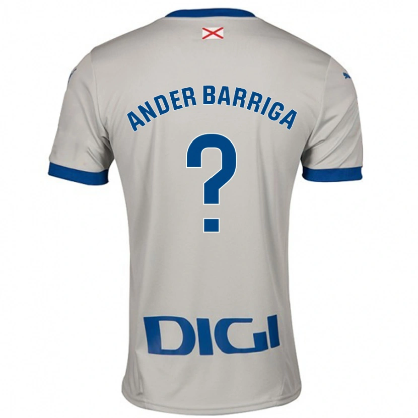 Danxen Män Jon Ander Barriga #0 Ljusgrå Bortatröja Matchtröjor 2024/25 Tröjor T-Tröja