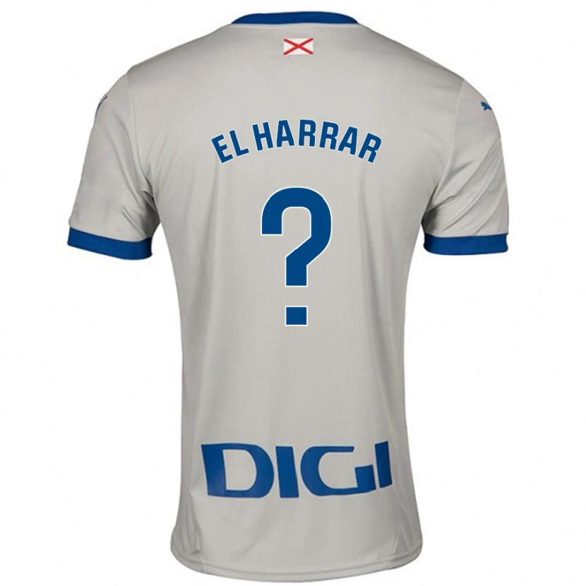 Danxen Män Mohamed El Harrar #0 Ljusgrå Bortatröja Matchtröjor 2024/25 Tröjor T-Tröja