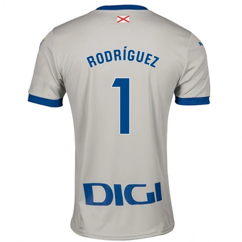 Danxen Män Adrián Rodríguez #1 Ljusgrå Bortatröja Matchtröjor 2024/25 Tröjor T-Tröja
