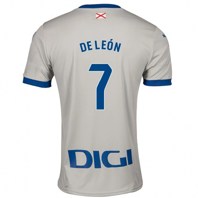 Danxen Män José De León #7 Ljusgrå Bortatröja Matchtröjor 2024/25 Tröjor T-Tröja