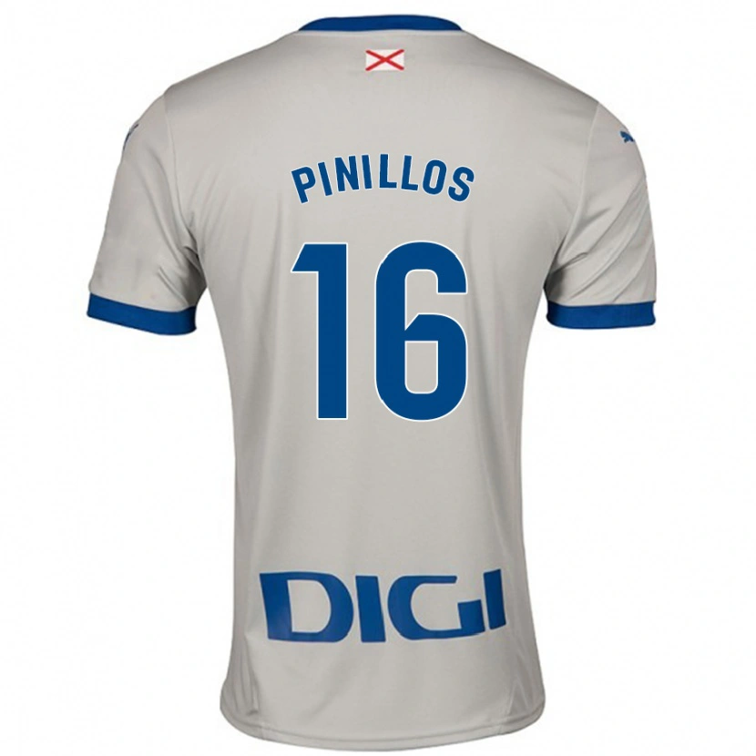 Danxen Män Lander Pinillos #16 Ljusgrå Bortatröja Matchtröjor 2024/25 Tröjor T-Tröja
