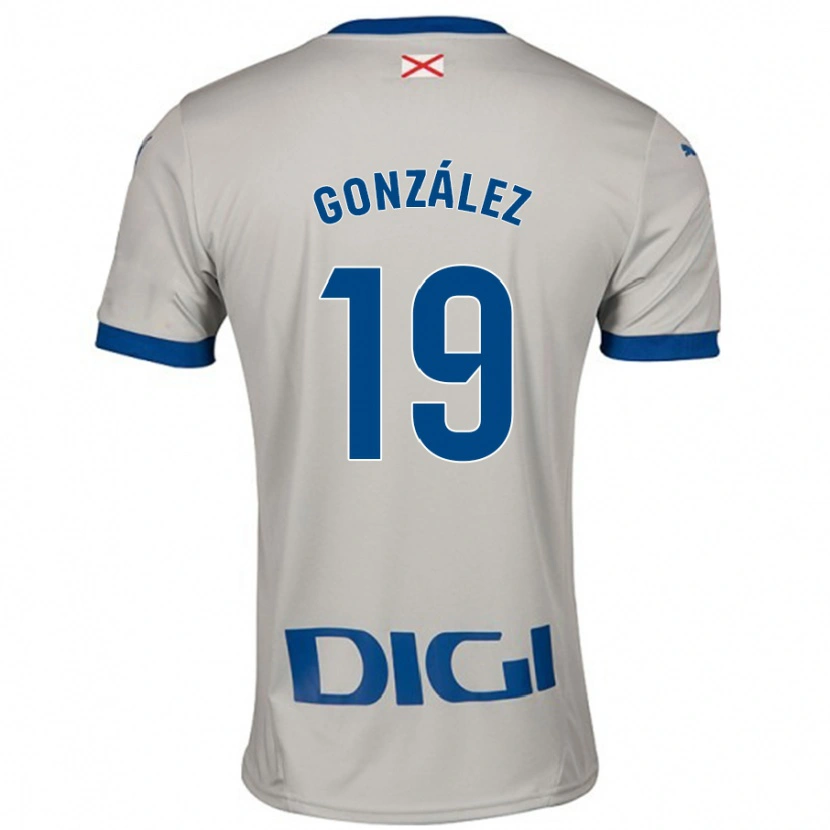 Danxen Män Aimar González #19 Ljusgrå Bortatröja Matchtröjor 2024/25 Tröjor T-Tröja
