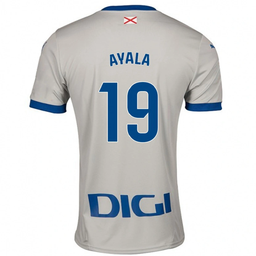 Danxen Män Axel Ayala #19 Ljusgrå Bortatröja Matchtröjor 2024/25 Tröjor T-Tröja