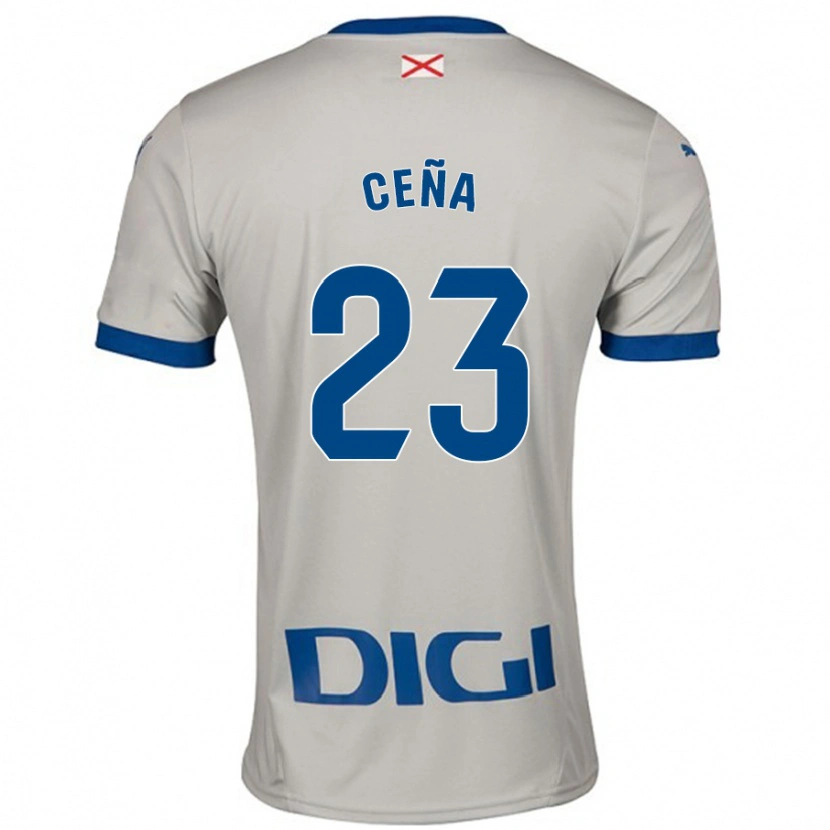 Danxen Män Marcos Ceña #23 Ljusgrå Bortatröja Matchtröjor 2024/25 Tröjor T-Tröja