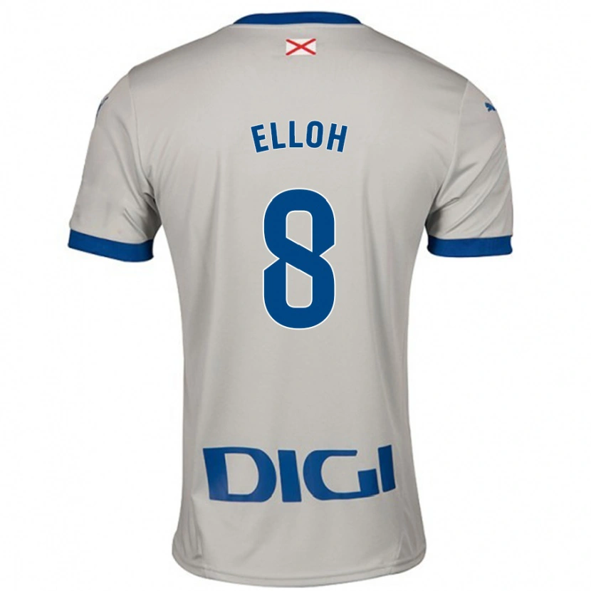 Danxen Män Rebecca Elloh #8 Ljusgrå Bortatröja Matchtröjor 2024/25 Tröjor T-Tröja
