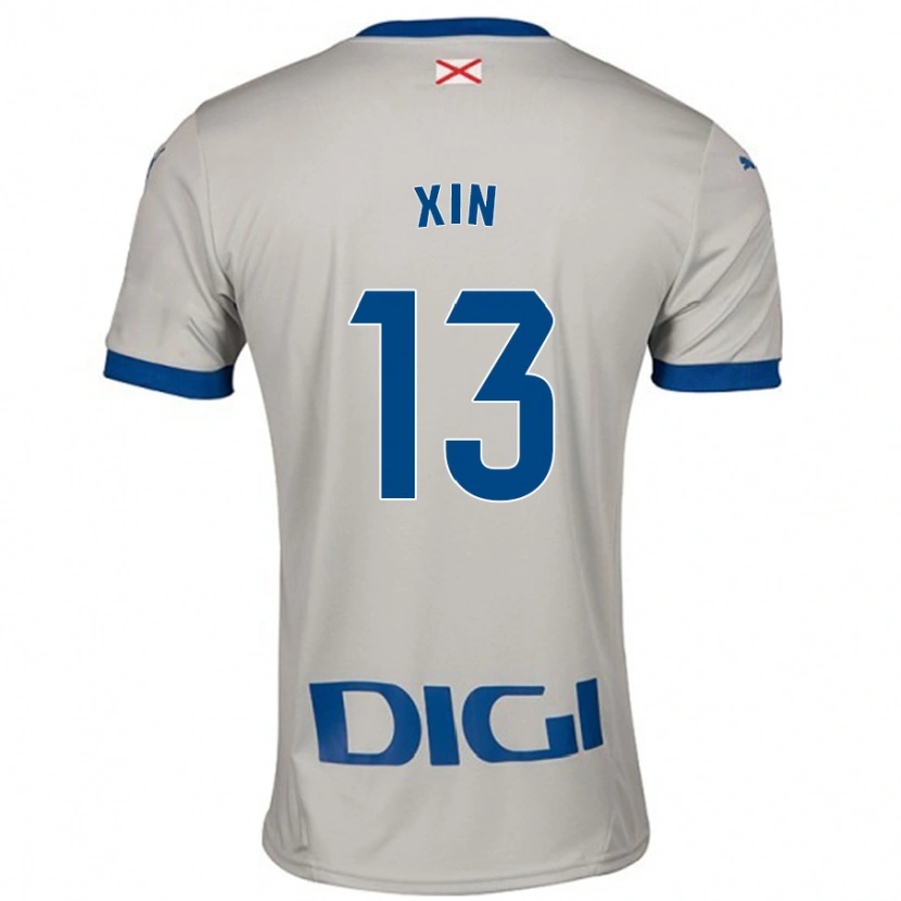 Danxen Män Jana Xin #13 Ljusgrå Bortatröja Matchtröjor 2024/25 Tröjor T-Tröja