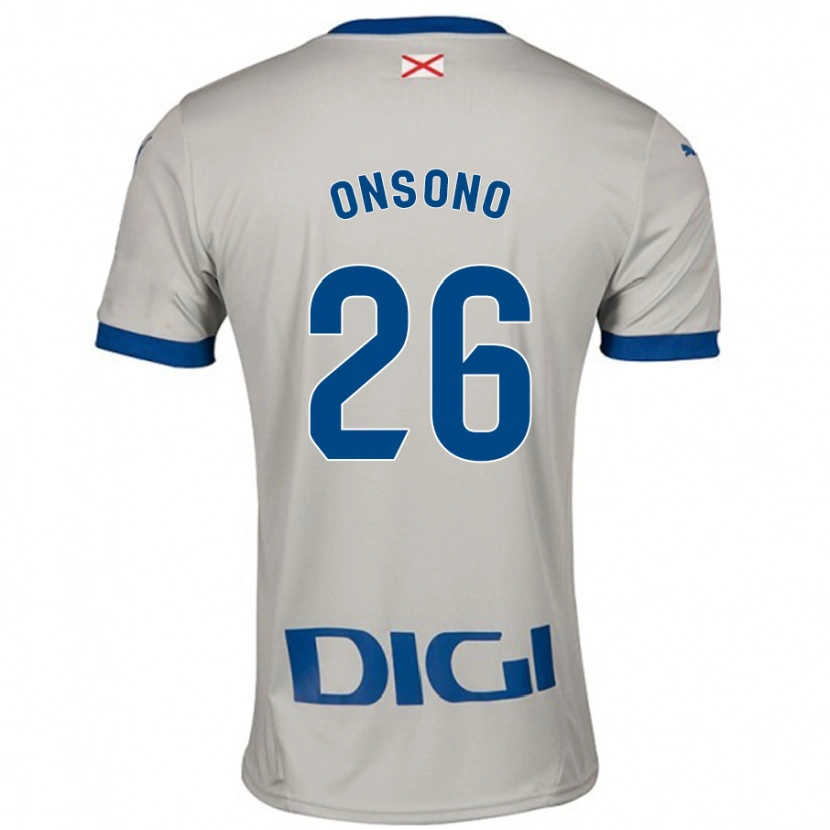 Danxen Män Lorea Onsoño #26 Ljusgrå Bortatröja Matchtröjor 2024/25 Tröjor T-Tröja