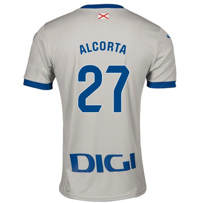 Danxen Män Alaitz Alcorta #27 Ljusgrå Bortatröja Matchtröjor 2024/25 Tröjor T-Tröja
