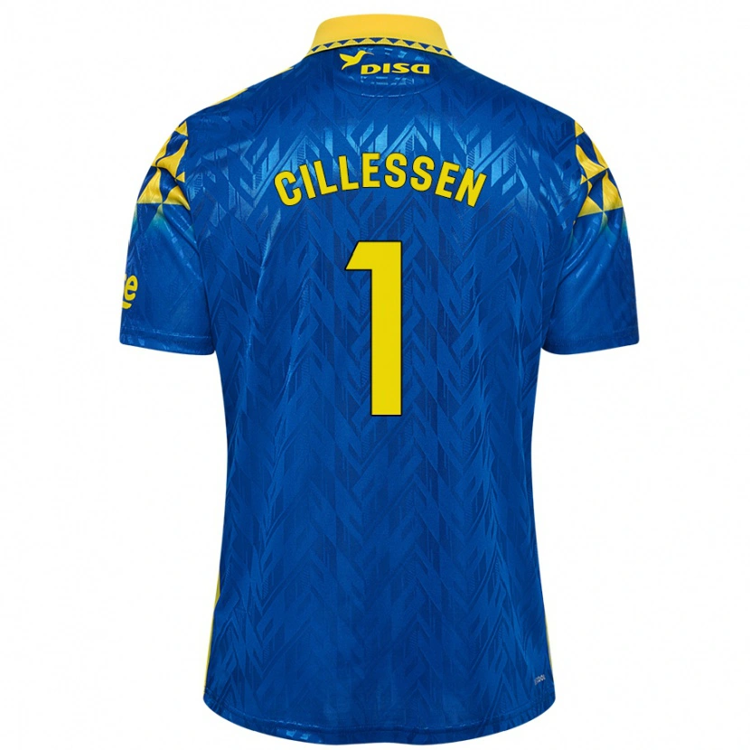 Danxen Män Jasper Cillessen #1 Blå Gul Bortatröja Matchtröjor 2024/25 Tröjor T-Tröja