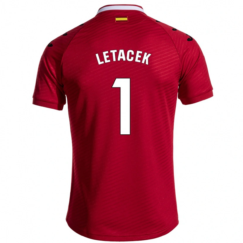 Danxen Män Jiri Letacek #1 Mörkröd Bortatröja Matchtröjor 2024/25 Tröjor T-Tröja
