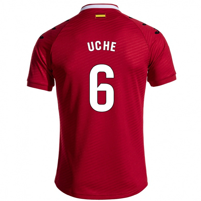 Danxen Män Chrisantus Uche #6 Mörkröd Bortatröja Matchtröjor 2024/25 Tröjor T-Tröja