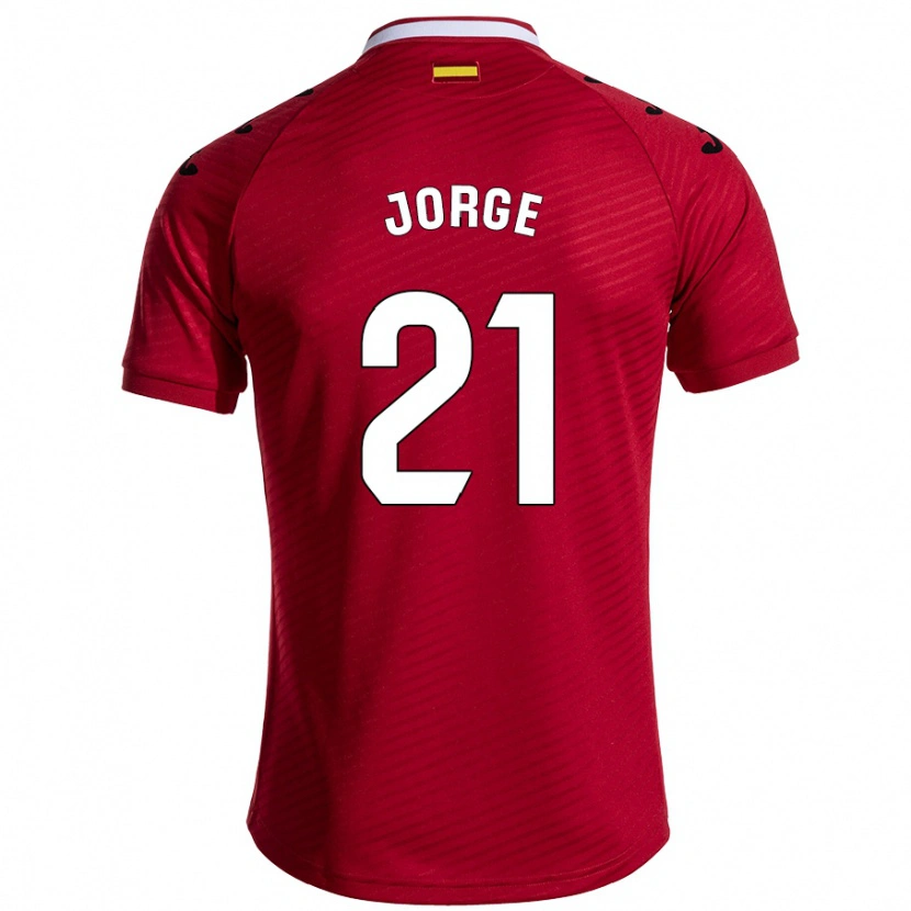 Danxen Män Jeremy Jorge #21 Mörkröd Bortatröja Matchtröjor 2024/25 Tröjor T-Tröja