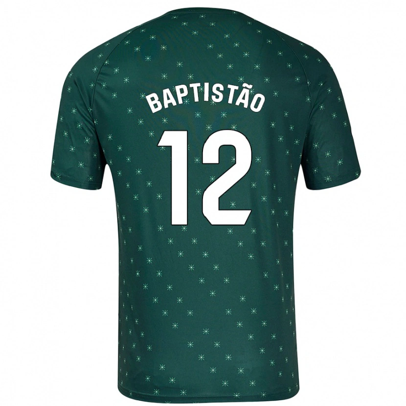 Danxen Män Léo Baptistão #12 Mörkgrön Bortatröja Matchtröjor 2024/25 Tröjor T-Tröja