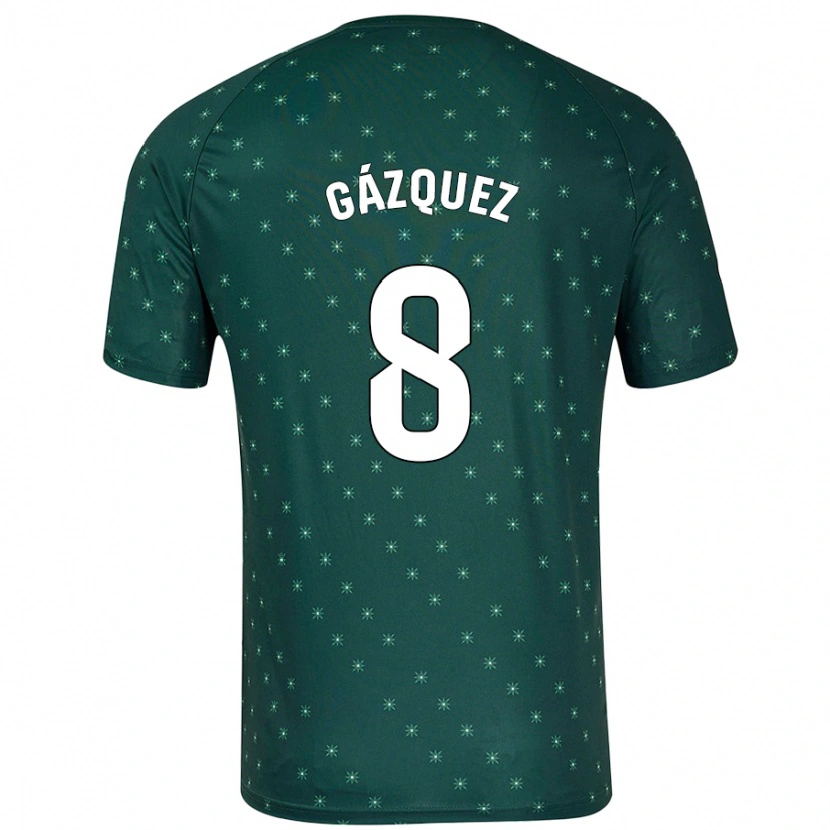 Danxen Män Joan Gázquez #8 Mörkgrön Bortatröja Matchtröjor 2024/25 Tröjor T-Tröja