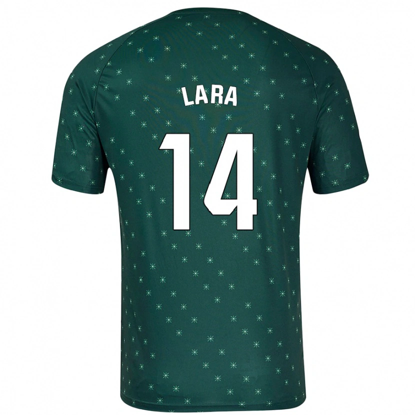 Danxen Män Luis Lara #14 Mörkgrön Bortatröja Matchtröjor 2024/25 Tröjor T-Tröja