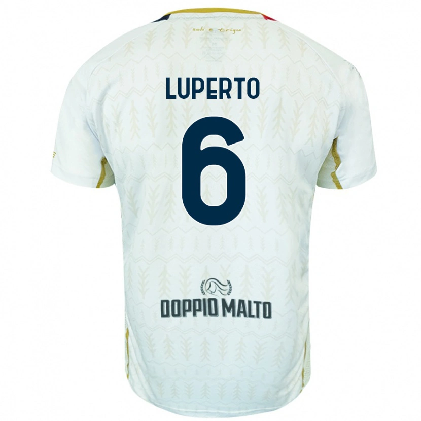 Danxen Män Sebastiano Luperto #6 Vit Bortatröja Matchtröjor 2024/25 Tröjor T-Tröja