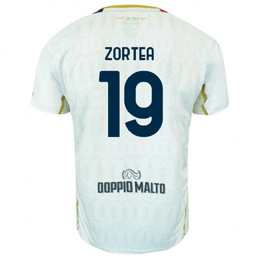 Danxen Män Nadir Zortea #19 Vit Bortatröja Matchtröjor 2024/25 Tröjor T-Tröja