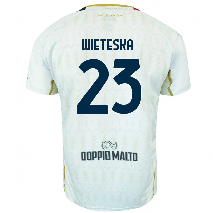 Danxen Män Mateusz Wieteska #23 Vit Bortatröja Matchtröjor 2024/25 Tröjor T-Tröja
