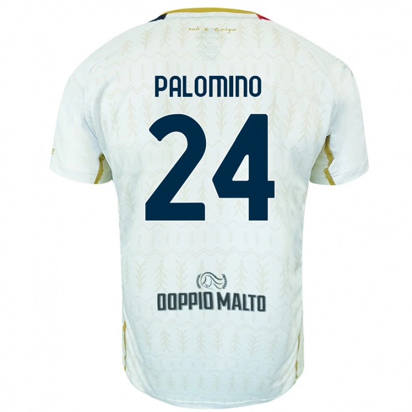 Danxen Män José Luis Palomino #24 Vit Bortatröja Matchtröjor 2024/25 Tröjor T-Tröja