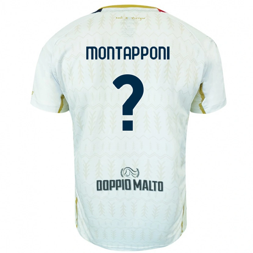 Danxen Män Leonardo Montapponi #0 Vit Bortatröja Matchtröjor 2024/25 Tröjor T-Tröja