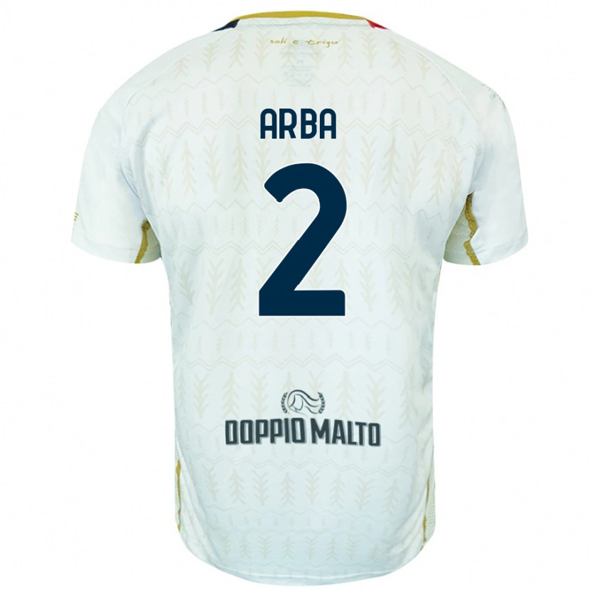 Danxen Män Federico Arba #2 Vit Bortatröja Matchtröjor 2024/25 Tröjor T-Tröja