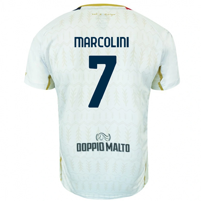 Danxen Män Diego Marcolini #7 Vit Bortatröja Matchtröjor 2024/25 Tröjor T-Tröja