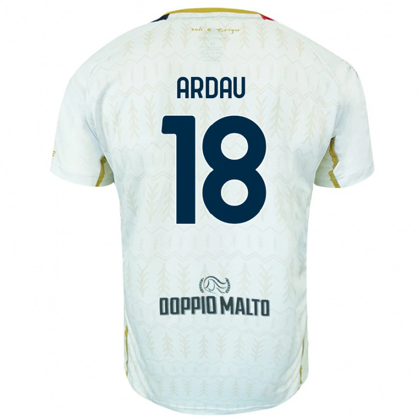 Danxen Män Samuel Ardau #18 Vit Bortatröja Matchtröjor 2024/25 Tröjor T-Tröja