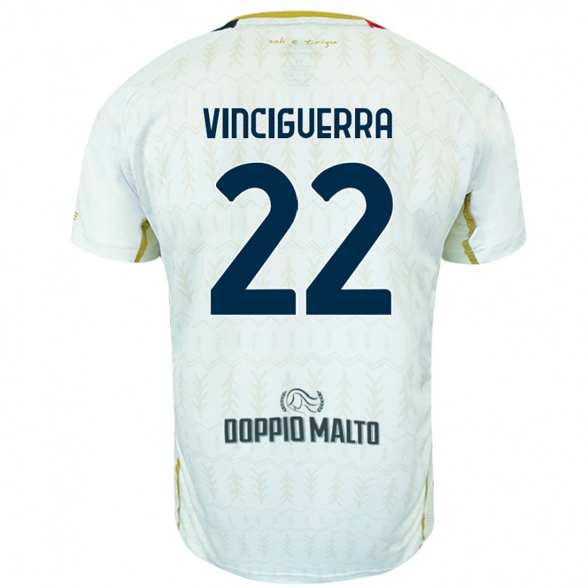 Danxen Män Alessandro Vinciguerra #22 Vit Bortatröja Matchtröjor 2024/25 Tröjor T-Tröja