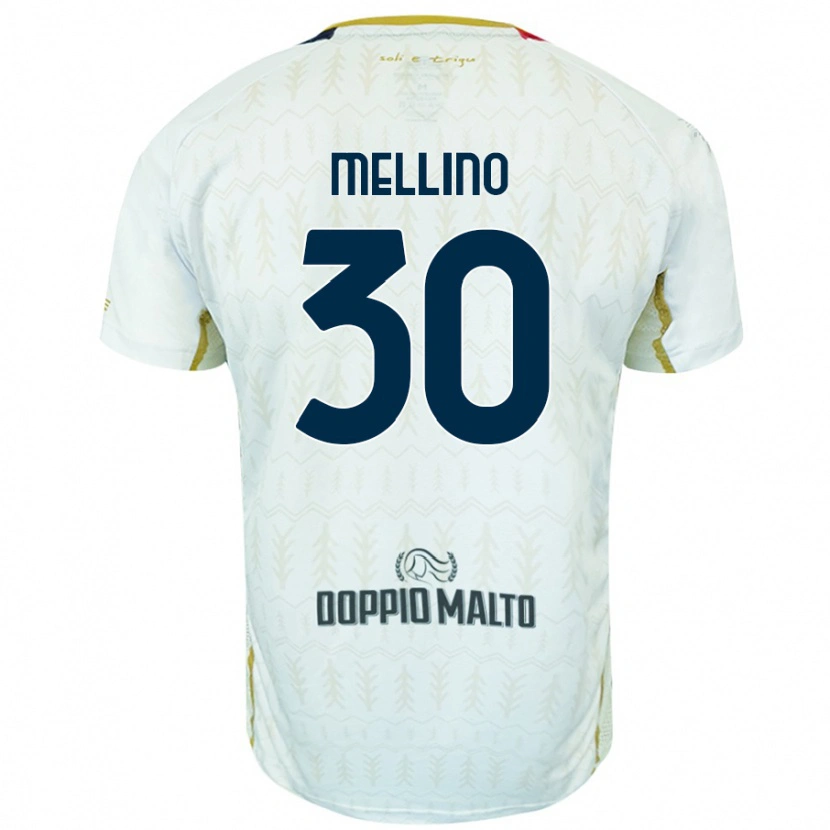 Danxen Män Carlo Mellino #30 Vit Bortatröja Matchtröjor 2024/25 Tröjor T-Tröja