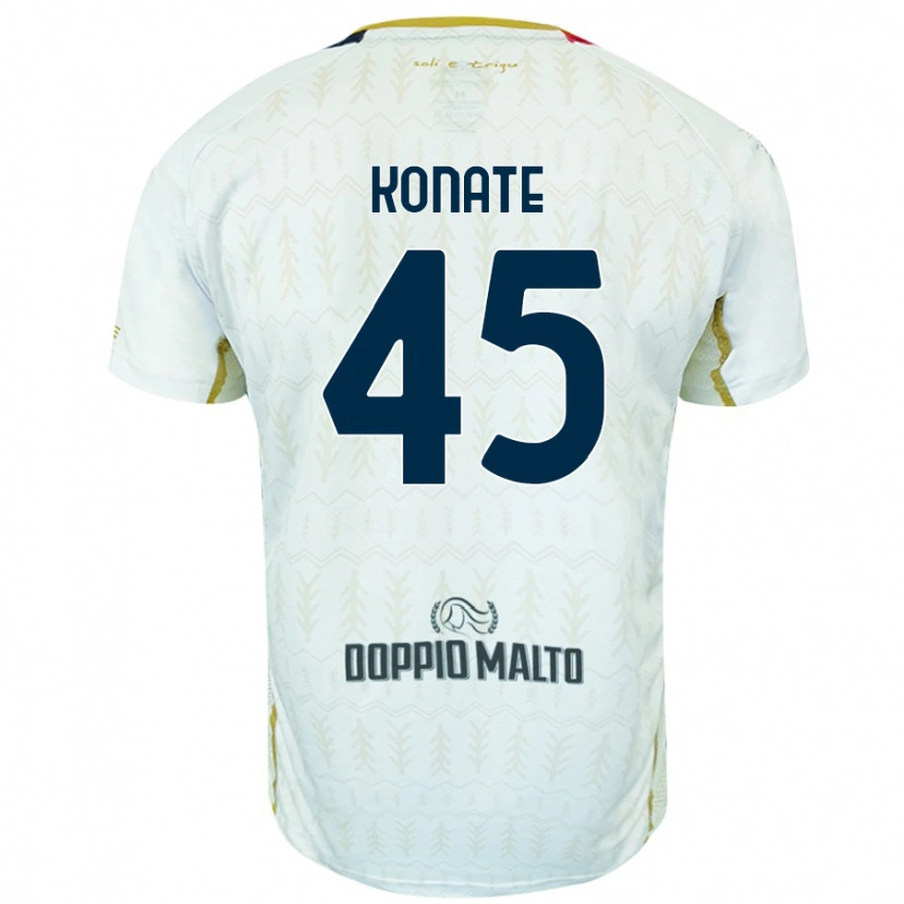 Danxen Män Ismael Konate #45 Vit Bortatröja Matchtröjor 2024/25 Tröjor T-Tröja
