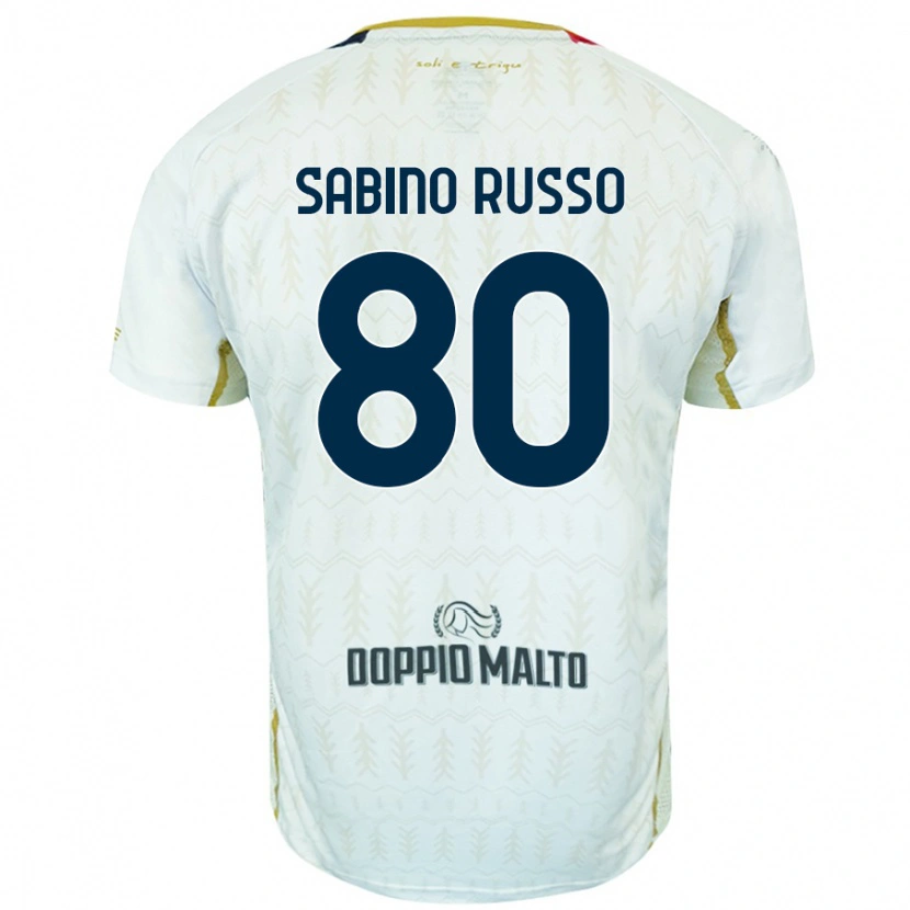 Danxen Män Alessandro Sabino Russo #80 Vit Bortatröja Matchtröjor 2024/25 Tröjor T-Tröja
