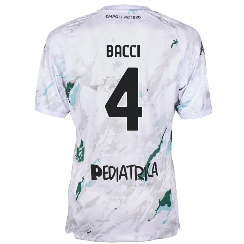 Danxen Män Jacopo Bacci #4 Grå Bortatröja Matchtröjor 2024/25 Tröjor T-Tröja