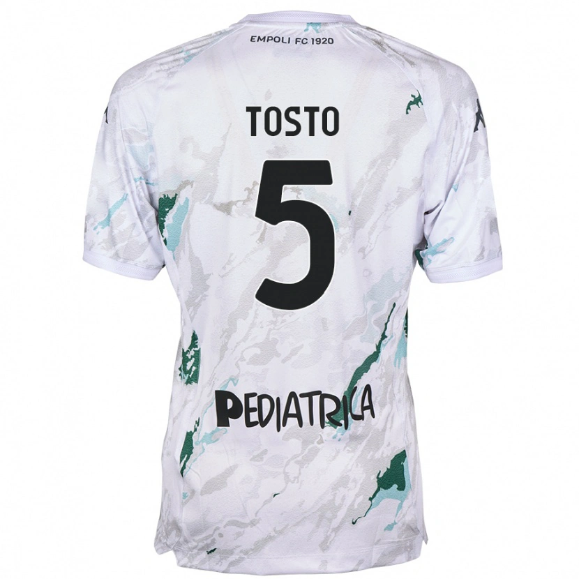 Danxen Män Lorenzo Tosto #5 Grå Bortatröja Matchtröjor 2024/25 Tröjor T-Tröja