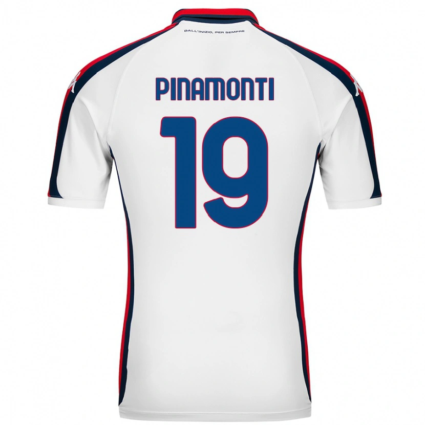 Danxen Män Andrea Pinamonti #19 Vit Bortatröja Matchtröjor 2024/25 Tröjor T-Tröja