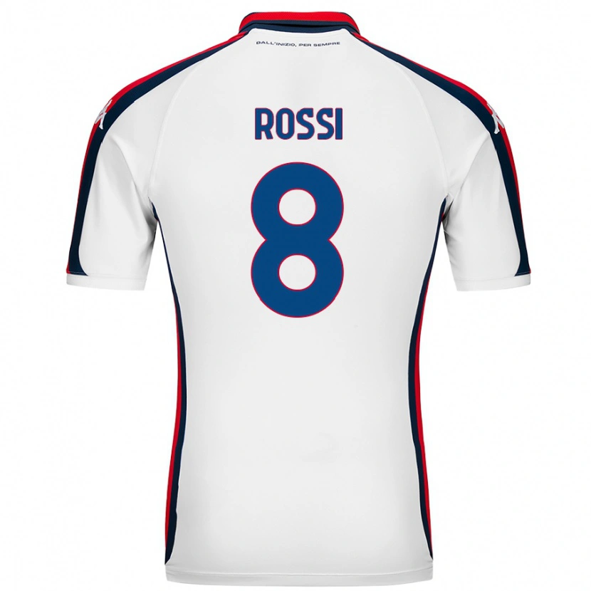 Danxen Män Gianluca Rossi #8 Vit Bortatröja Matchtröjor 2024/25 Tröjor T-Tröja