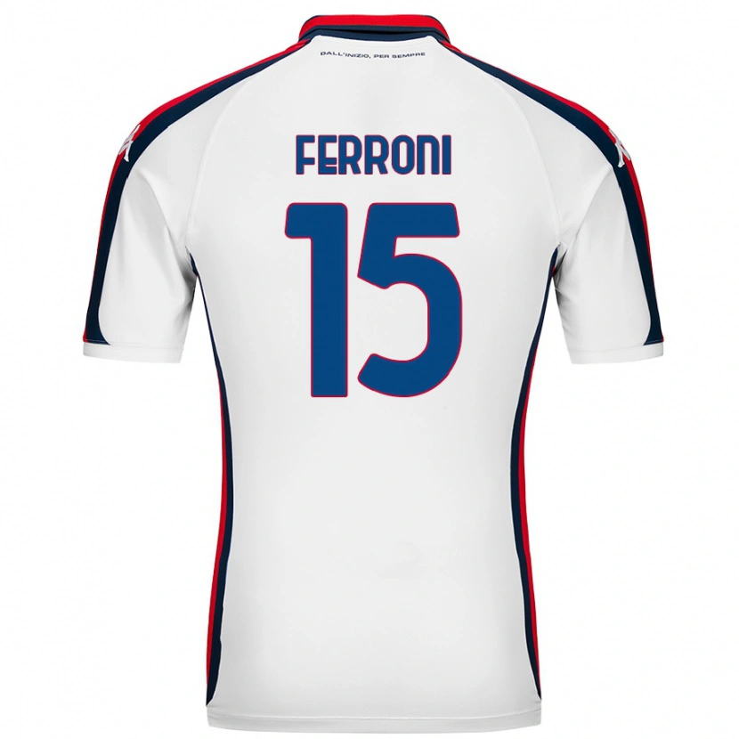 Danxen Män Leonardo Ferroni #15 Vit Bortatröja Matchtröjor 2024/25 Tröjor T-Tröja