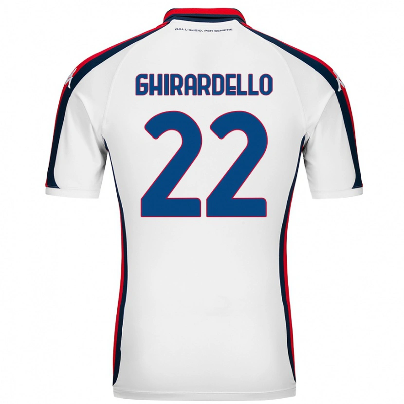 Danxen Män Tommaso Ghirardello #22 Vit Bortatröja Matchtröjor 2024/25 Tröjor T-Tröja