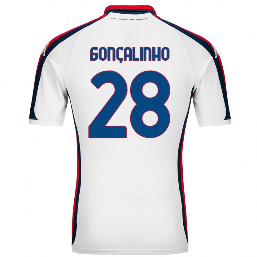 Danxen Män João Gonçalinho #28 Vit Bortatröja Matchtröjor 2024/25 Tröjor T-Tröja