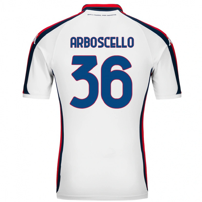 Danxen Män Riccardo Arboscello #36 Vit Bortatröja Matchtröjor 2024/25 Tröjor T-Tröja